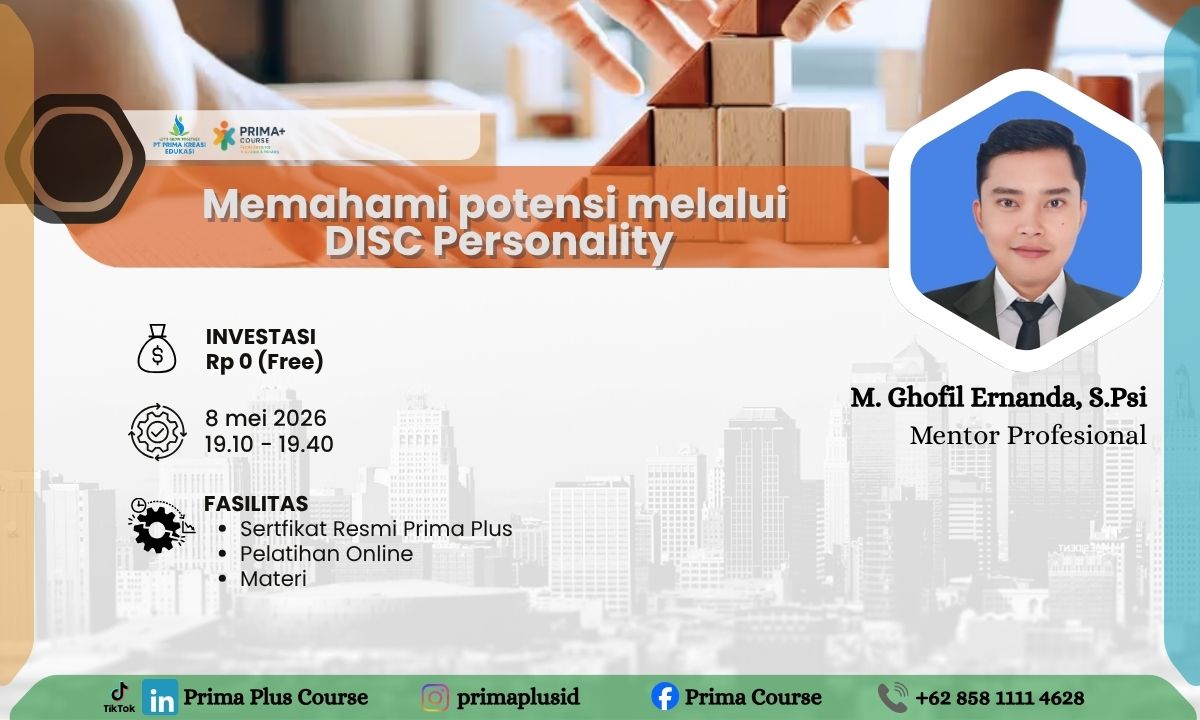 Prima Plus Course - Upgrade Skill, Pelatihan, dan Karir.