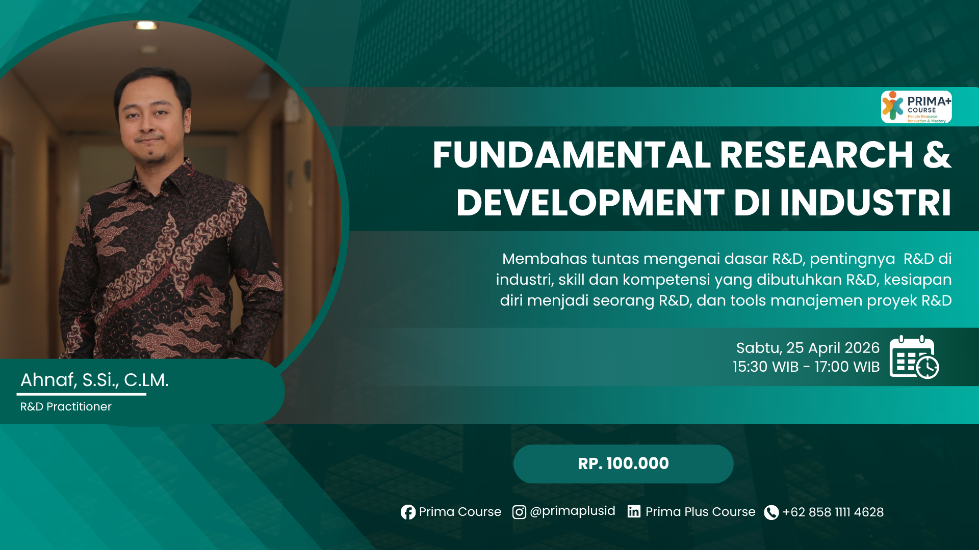 Prima Plus Course - Upgrade Skill, Pelatihan, dan Karir.